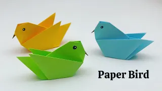 HOW TO MAKE EASY ORIGAMI BIRD / PAPER BIRD / PAPER CRAFT