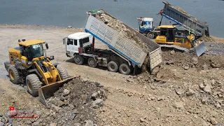 Great Best Dozer Loader Equipment Pushing Gravel Building Road Construction Dump Trucks Spreading