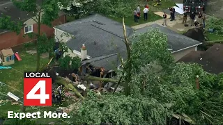 Tree falls onto home killing 2-year-old boy in Livonia during tornado