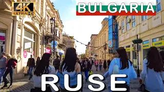 🇧🇬Little Vienna of Bulgaria, Ruse on the Danube River a walking tour in 4K