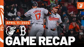 Orioles vs. Red Sox Game Recap (4/11/24) | MLB Highlights | Baltimore Orioles