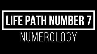 Life Path Number 7. Numerology Destiny Number 7