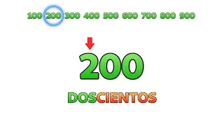 COMO SE DICE 100, 200, 300, 400, 500, 600, 700, 800, 900 EN ESPAÑOL