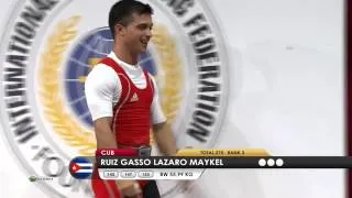 RUIZ GASSO Lazaro Maykel 3j 153 kg cat. 56 World Weightlifting Championship 2013