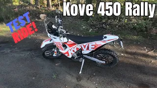 Test Ride on the new Kove 450 Rally dual sport motorcycle