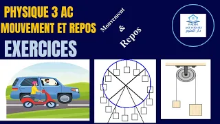 Mouvement et repos  3 AC -  Série d'exercices