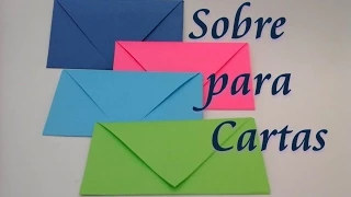 Como hacer un sobre para cartas  (origami). Sobre de papel