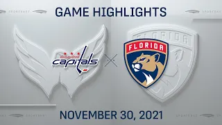 NHL Highlights | Capitals vs. Panthers - Nov. 30, 2021