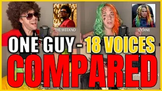 1 Guy 18 Voices Compared (Black Gryphon Comparison)