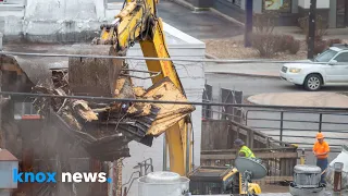 Scenes as demolition begins on Cumberland Avenue