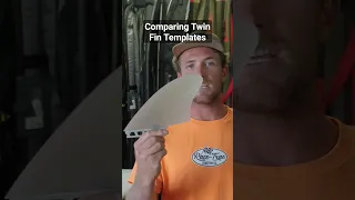 Comparing two different types of twin fin templates #surfing #surfboards