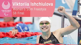 What a swim for Viktoriia! 🔥 | Women's 50M Freestyle - S8 Final | Tokyo 2020 Paralympic Games