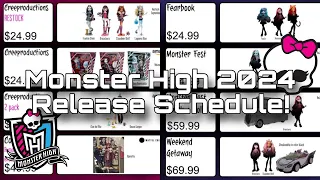 MONSTER HIGH NEWS! 2024 Release Schedule! G3, Skullectors, Howliday and more!