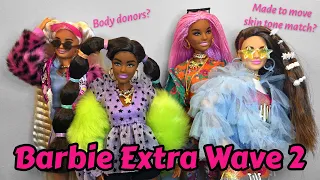 Barbie Extra #7, #8, #9, #10 Skin Tone Comparison