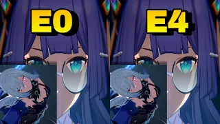 How Good is E4 Pela on Jingliu? E0 vs E4 Comparison | Honkai Star Rail