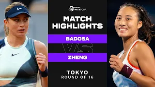 Paula Badosa vs. Qinwen Zheng | 2022 Tokyo Round of 16 | WTA Match Highlights