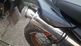 Dominator exhaust with no db killer on xt125r