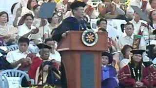 Pres. Noynoy Aquino at the 100th UP Diliman University Grad 3/5