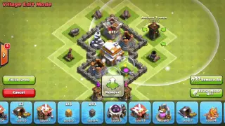 Clash of Clans   DEFENSE STRATEGY   Town hall Level 5 Trophy Base Layout   TH5 Defensive Strategies