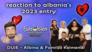 #ESC2023 Reaction to Albania 🇦🇱 Duje, ALBINA + Festivali i Këngës + TOP 2