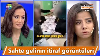 İzmir'de yakalanan sahte gelinin itiraf görüntüleri!