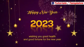 Happy new year 2023 | Happy new year motion graphics | After effect tutorials Templates
