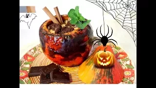 Дессерт на Хэллоуин. Тыква Хоккайдо с чёрным шоколадом