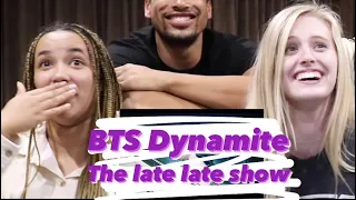 BTS: Dynamite @ The Late Late Show with James Corden REACTION (WITH PARENTS)