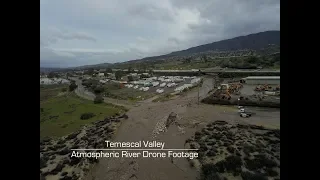 Temescal Valley Holy Burn Scar Area Drone Footage Post Flooding | Atmospheric River