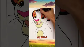 Coloring Simba #lionking #coloring #art #simba