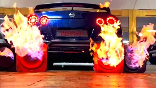 CRAZY Nissan GTR Exhaust Flames!