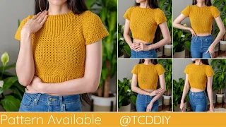 How to Crochet a Short Sleeve Top | Pattern & Tutorial DIY