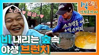 [밥친구 1박2일 시즌1] 100화. 리틀 포레스트 홍천편🌲 배고픈 곰(강ㅋ)이 출몰하는 숲속의 식사ㅋㅋ 정신줄 놓을 갬성 폭발 브런치 | KBS 090712 방송