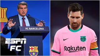 Lionel Messi is NOT HAPPY, he wanted to STAY! Barcelona president Joan Laporta speaks out | ESPN FC