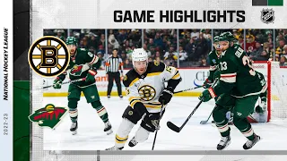 Bruins @ Wild 3/18 | NHL Highlights 2023