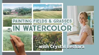 Paintings fields and grasses in watercolour TRAILER