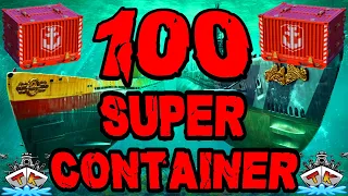 Wir öffnen 100 SUPERCONTAINER *Das gibt SCHIFFE!!!* 😱😱😱 "Container opening"⚓️ in World of Warships 🚢