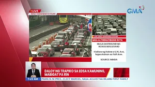 Daloy ng trapiko sa EDSA Kamuning, mabigat pa rin | UB