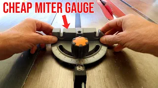 Get the most out of that horrid miter gauge that came with your tablesaw