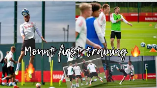 Crazy Drill✅Man United unveiled player first training at carrington🔥Mason mount wonders on pitch