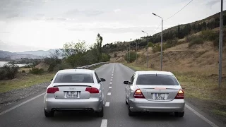 Audi S4 B7 & Mercedes-Benz C32 Amg Acceleraion and Exhaust Sound.