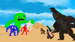 Evolution of Godzilla - SHIN - KONG vs ALL GARTEN OF BAN BAN: Power Levels | Godzilla Cartoon Funny
