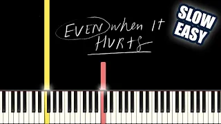 Even When It Hurts - Hillsong United | SLOW EASY PIANO TUTORIAL + SHEET MUSIC by Betacustic