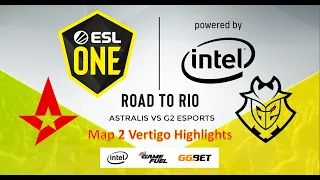[CS:GO] ESL One Road to Rio Astralis VS G2 Esports EU Grand Final Highlights Map 2 Vertigo