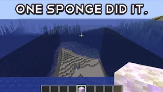 I drained the ocean with one OP sponge...