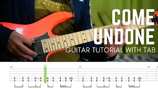 Come Undone - Duran Duran | Guitar Tab | Lesson | Tutorial