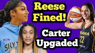 Angel Reese Has been fined and Chennedy Carter's Foul on Caitlin Clark Upgraded