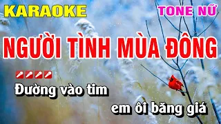 Karaoke Người Tình Mùa Đông Tone Nữ Nhạc Sống | Nguyễn Linh