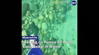 Walking on Russia's Frozen Lake Baikal in Winter | The Moscow Times