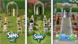 Sims 2 vs Sims 3 vs Sims 4 - Wedding